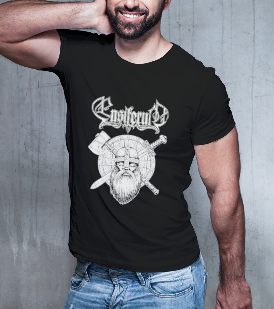 Ensiferum Viking Warrior Axe Sword Shield Nordic T-Shirt