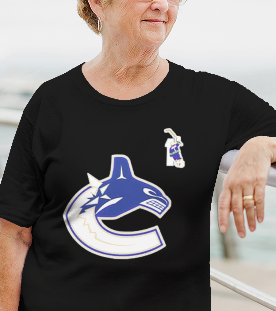 Luongo #1 Vancouver Canucks Orca Logo Ring Of Honour T-Shirt