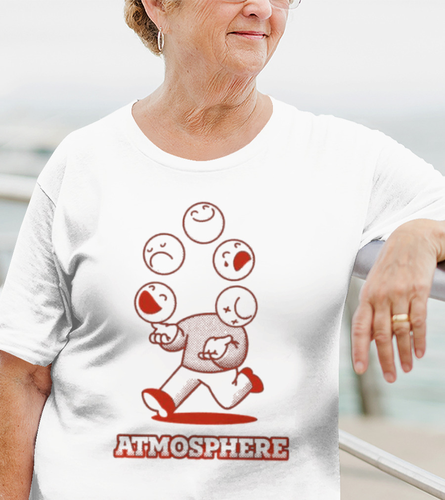 Atmosphere Juggle Retro Emoticon Character T-Shirt