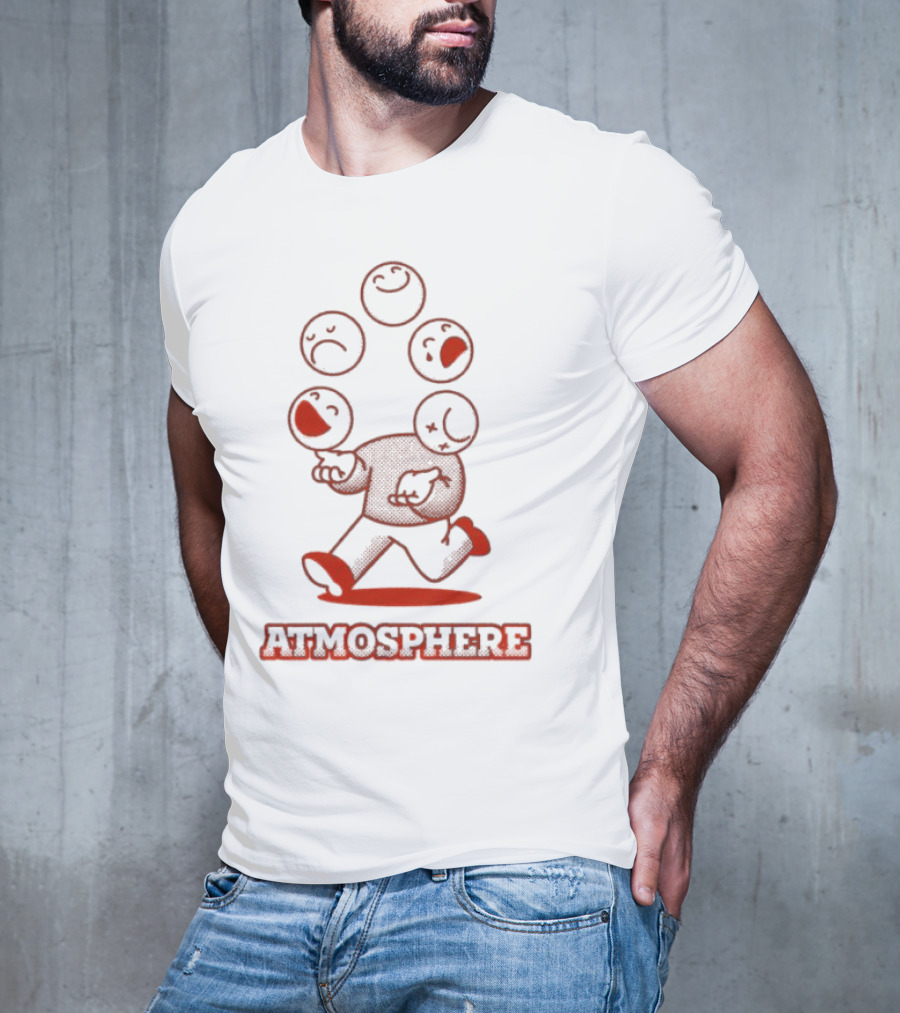 Atmosphere Juggle Retro Emoticon Character T-Shirt