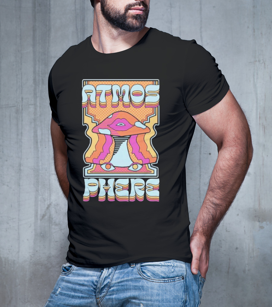 Atmosphere Mushroom Retro Perspective T-Shirt