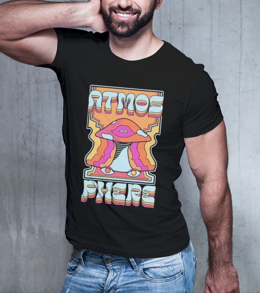 Atmosphere Mushroom Retro Perspective T-Shirt