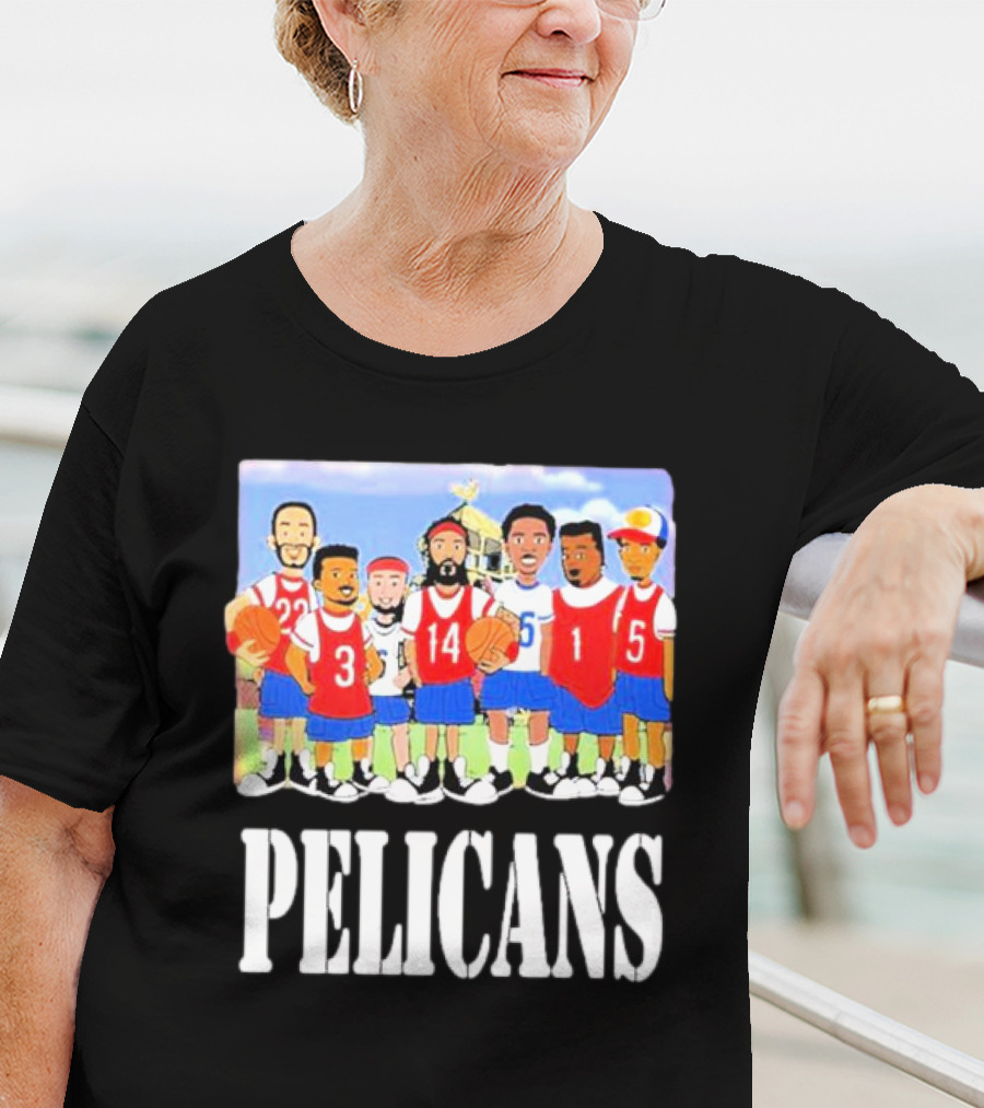 Joelvenile Recess Pelicans Basketball Team Cartoon Characters T-Shirt