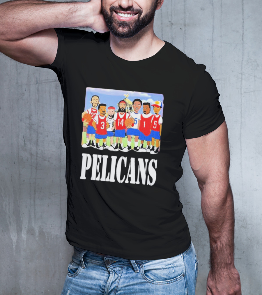 Joelvenile Recess Pelicans Basketball Team Cartoon Characters T-Shirt