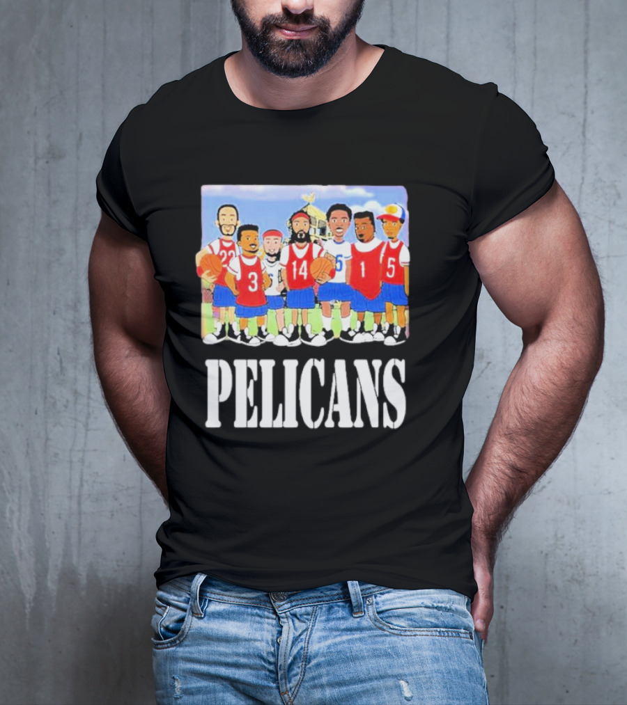 Joelvenile Recess Pelicans Basketball Team Cartoon Characters T-Shirt