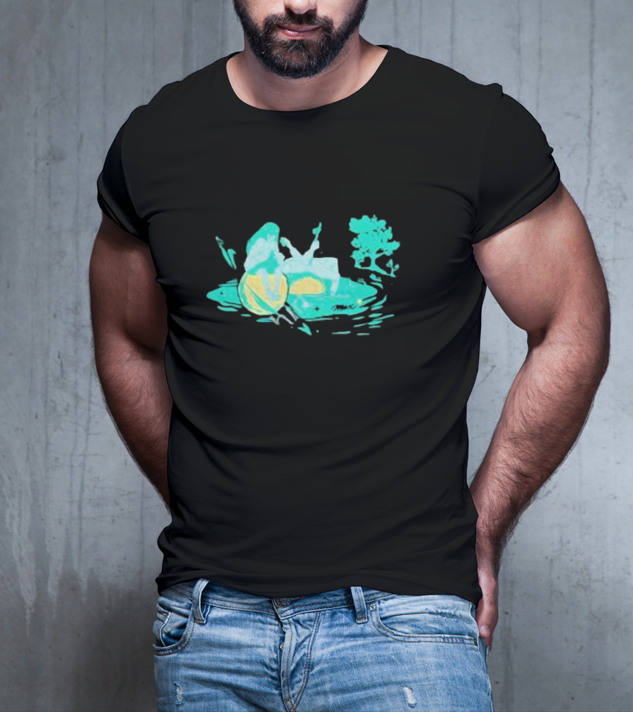 Max Strings Pastel Landscape And Tree T-Shirt