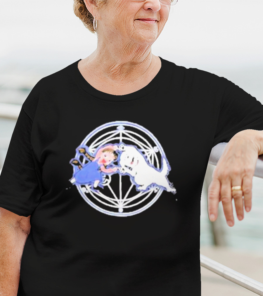 Nina And Dog Fusion Circle Symbol Anime T-Shirt