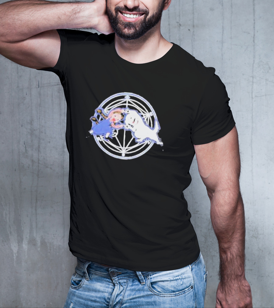 Nina And Dog Fusion Circle Symbol Anime T-Shirt