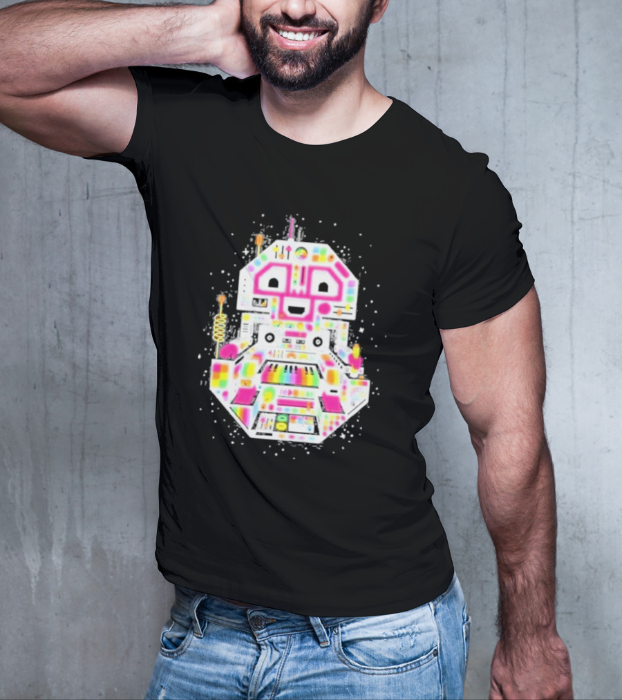 STS9 Reflect Refract Neon Robot T-Shirt