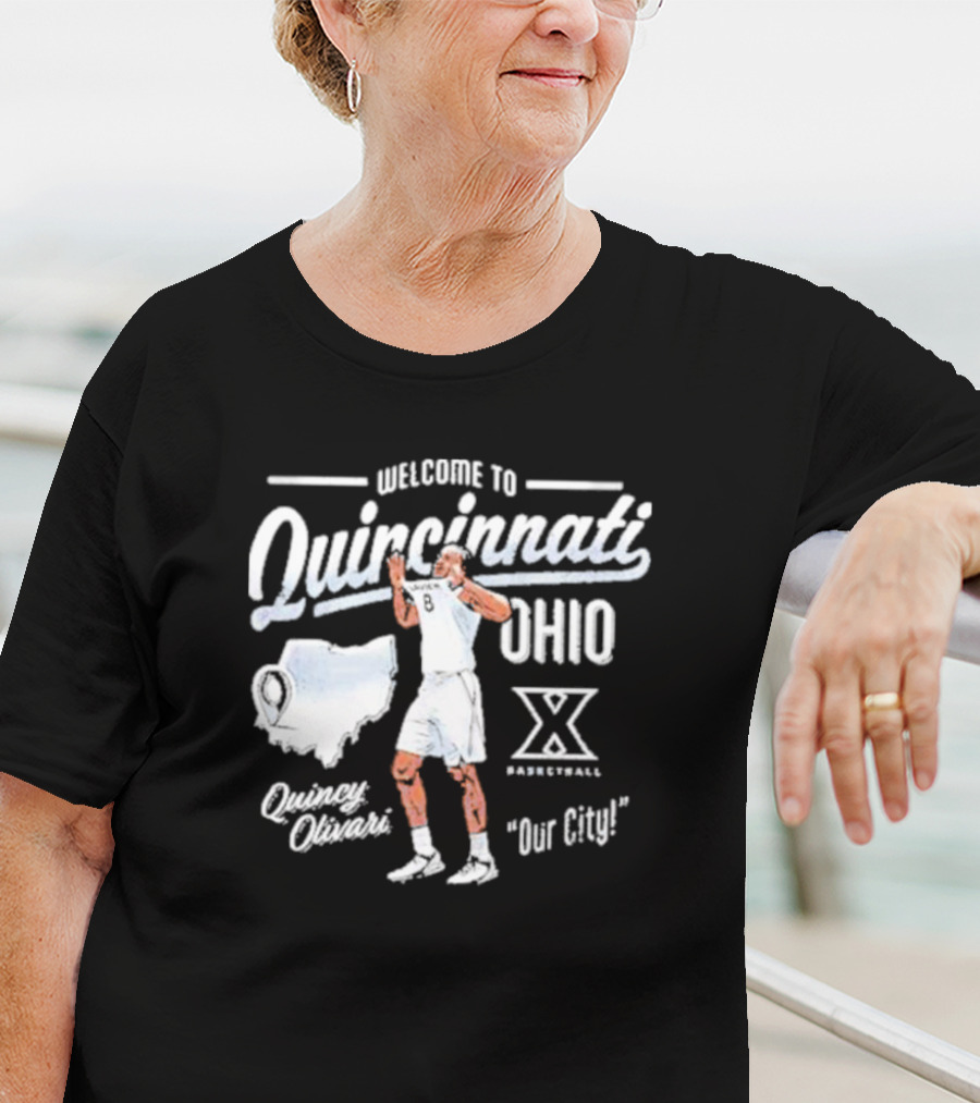 Quincy Olivari Xavier Basketball Cincinnati Ohio Our City T-Shirt