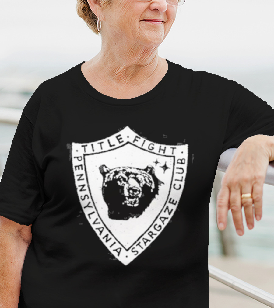 Title Fight Pennsylvania Stargaze Club Bear Shield Emblem T-Shirt