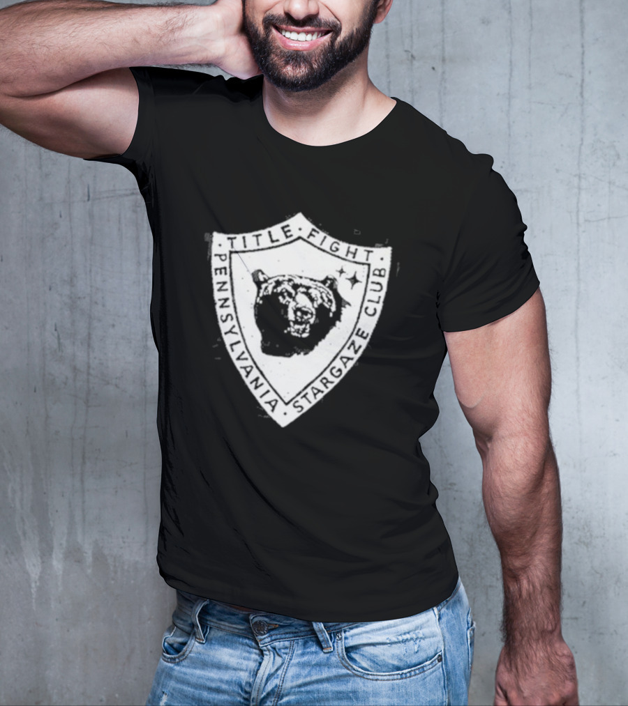 Title Fight Pennsylvania Stargaze Club Bear Shield Emblem T-Shirt