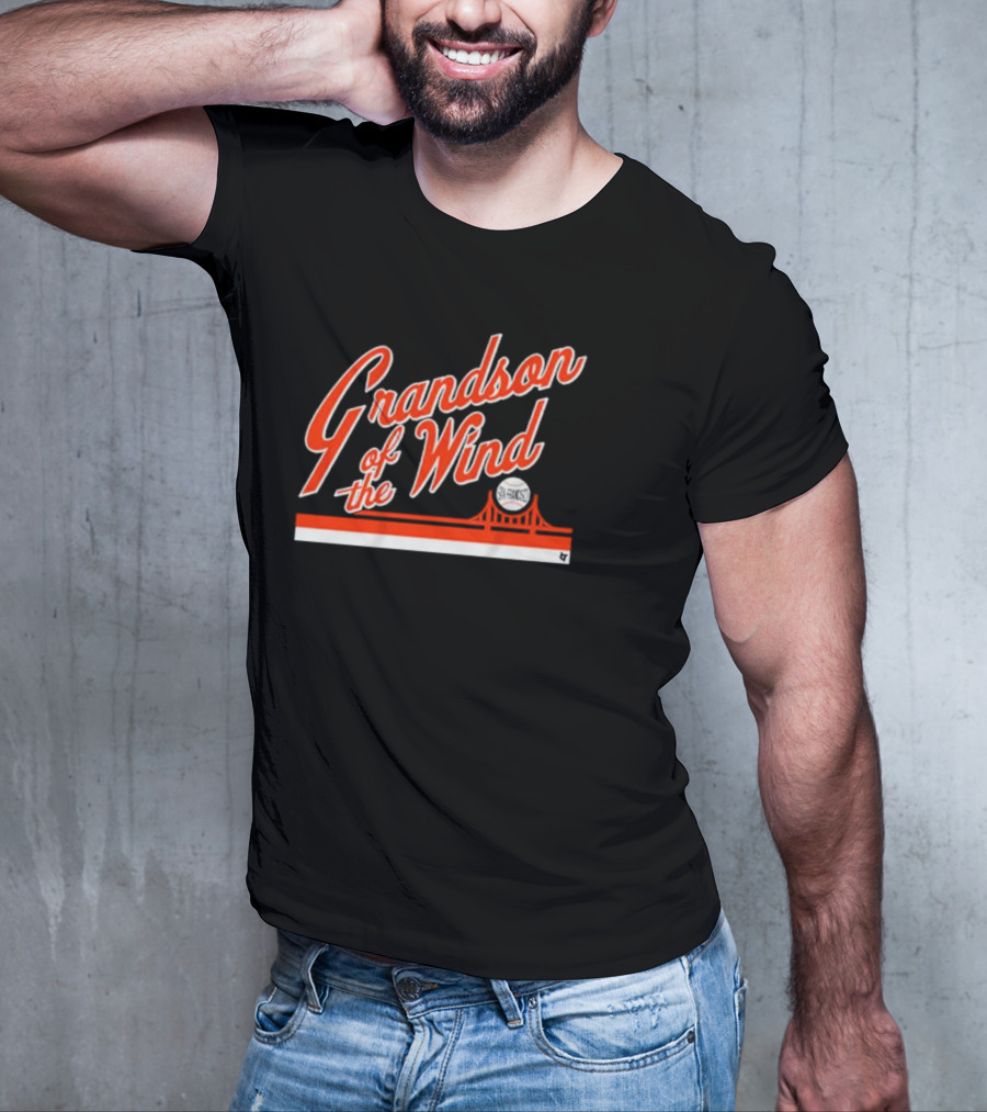 Grandson Of The Wind San Francisco Bridge Skyline T-Shirt