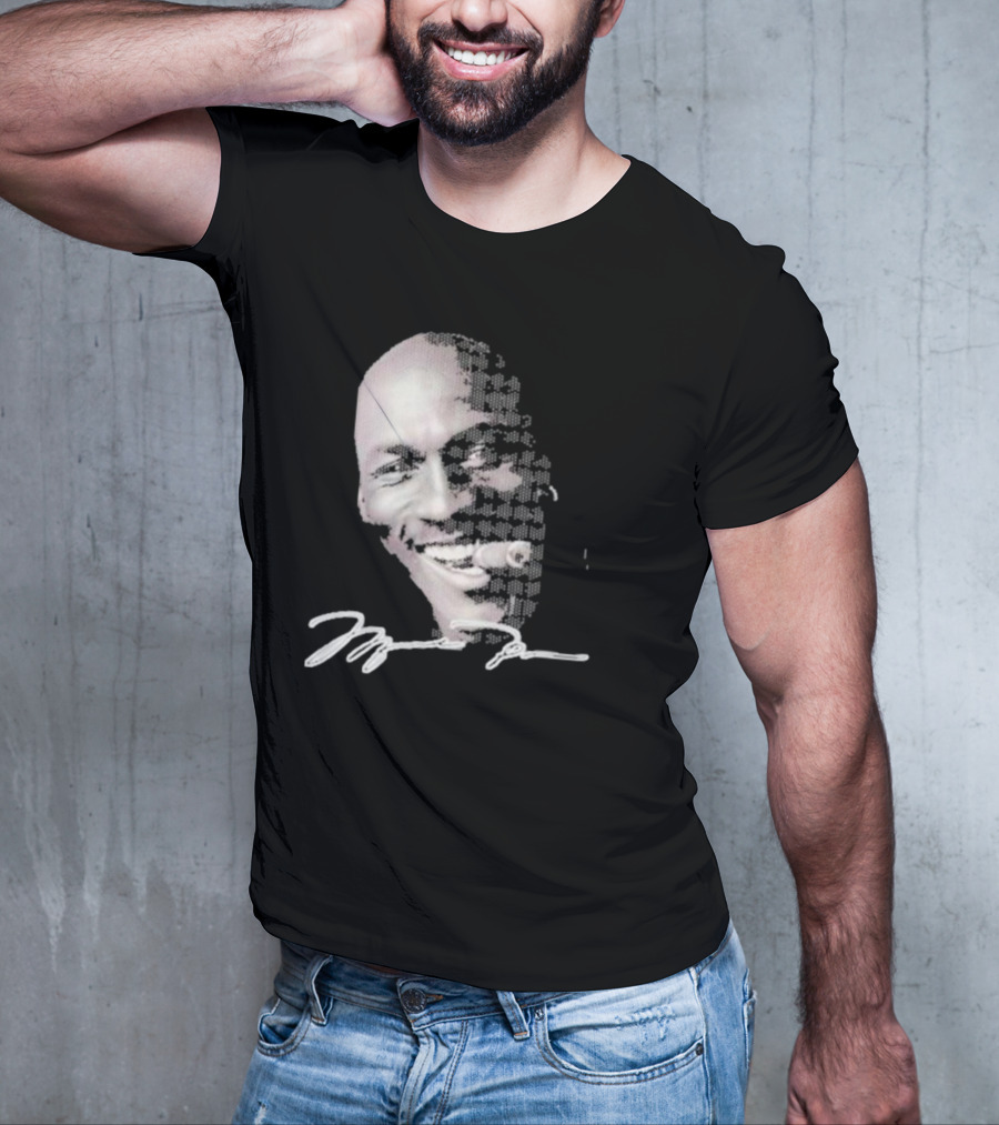 Michael Jordan Iconic Smile With Cigar Signature T-Shirt