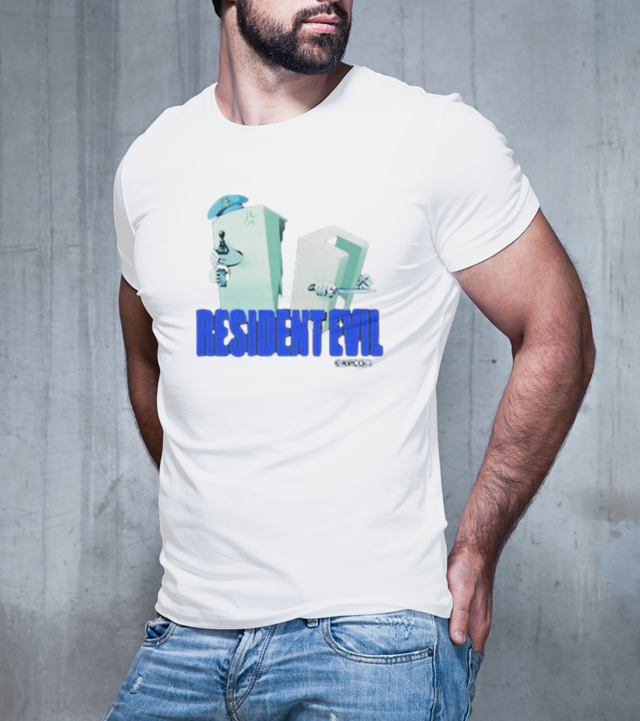 Resident Evil Capcom Tofu Parody Featuring Knife And Hat T-Shirt