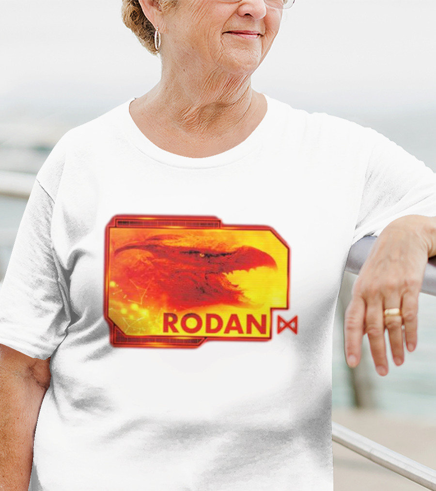 Rodan Monsters Titan Tactical Science Division Fiery Creature Profile T-Shirt