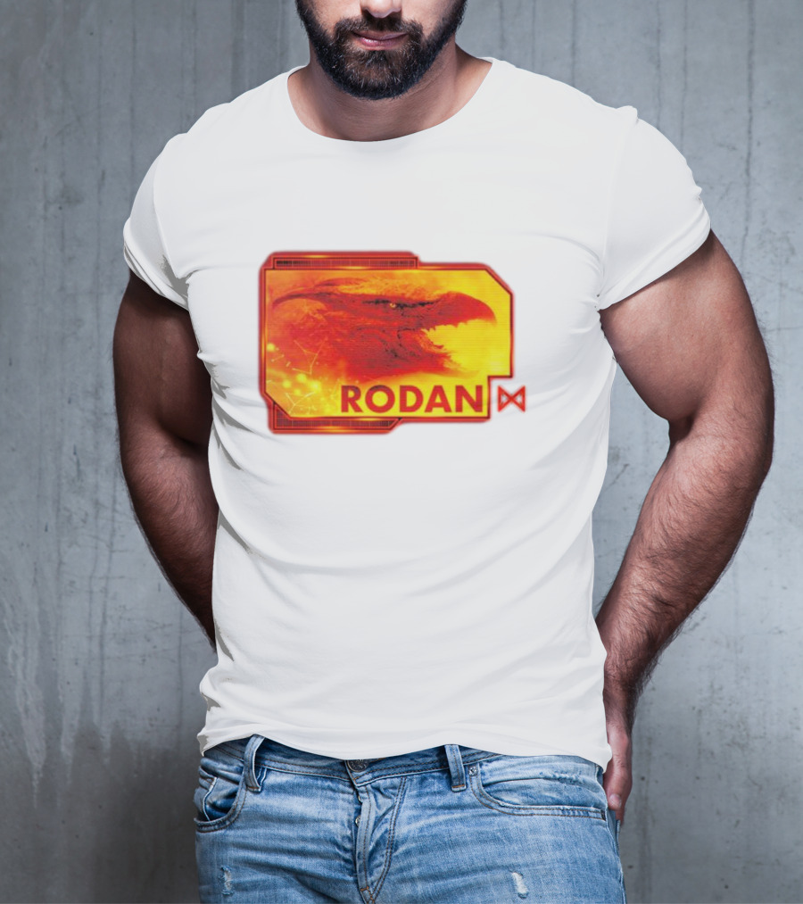 Rodan Monsters Titan Tactical Science Division Fiery Creature Profile T-Shirt