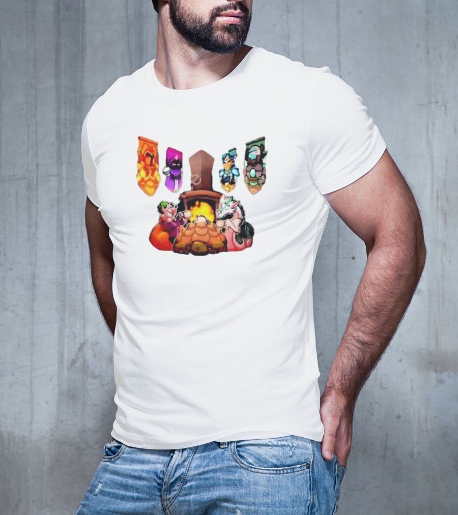 Terraria Banners Campfire Cozy Gaming Session T-Shirt