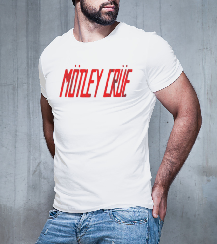 Mötley Crüe Vintage Black And Red Distressed Band T-Shirt