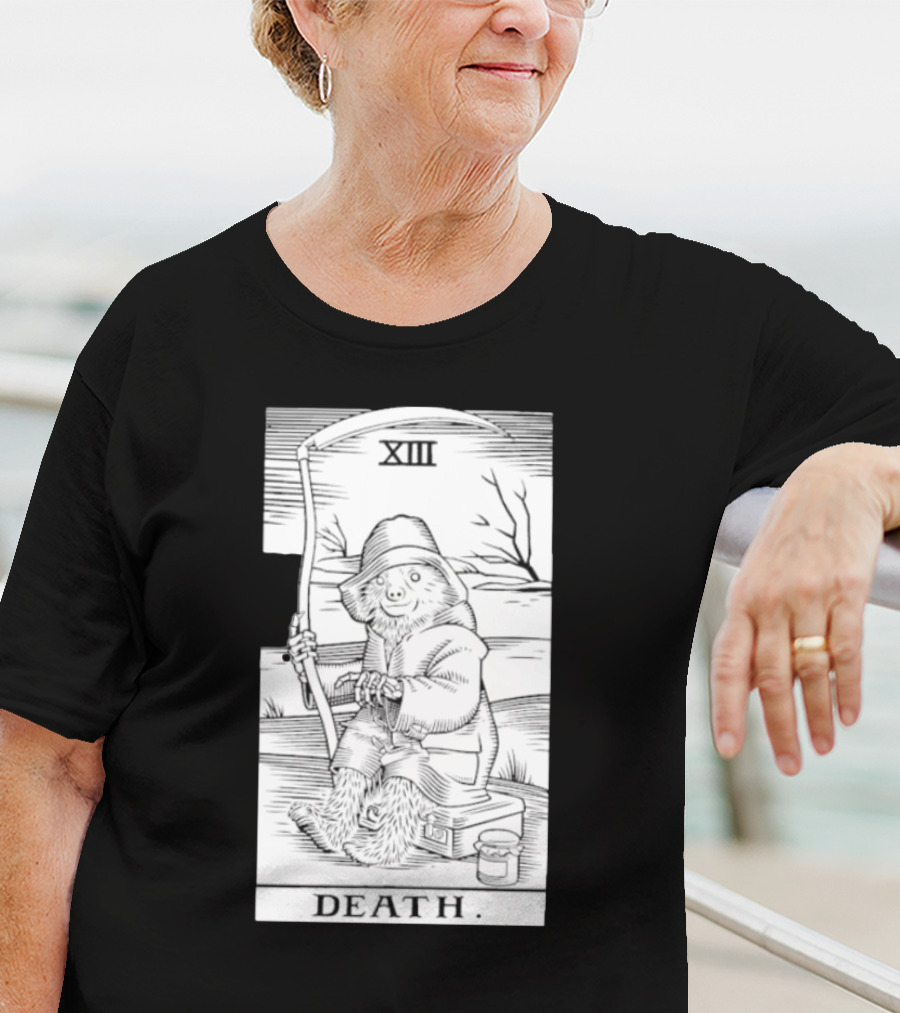 Bear XIII Death Tarot Card Sitting With Scythe T-Shirt