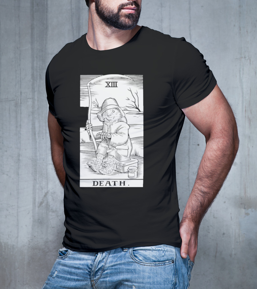 Bear XIII Death Tarot Card Sitting With Scythe T-Shirt