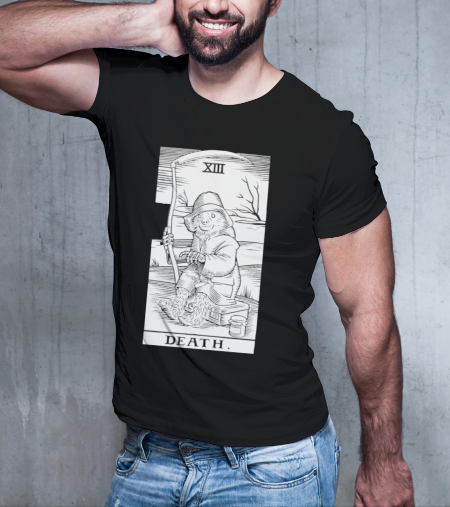 Bear XIII Death Tarot Card Sitting With Scythe T-Shirt
