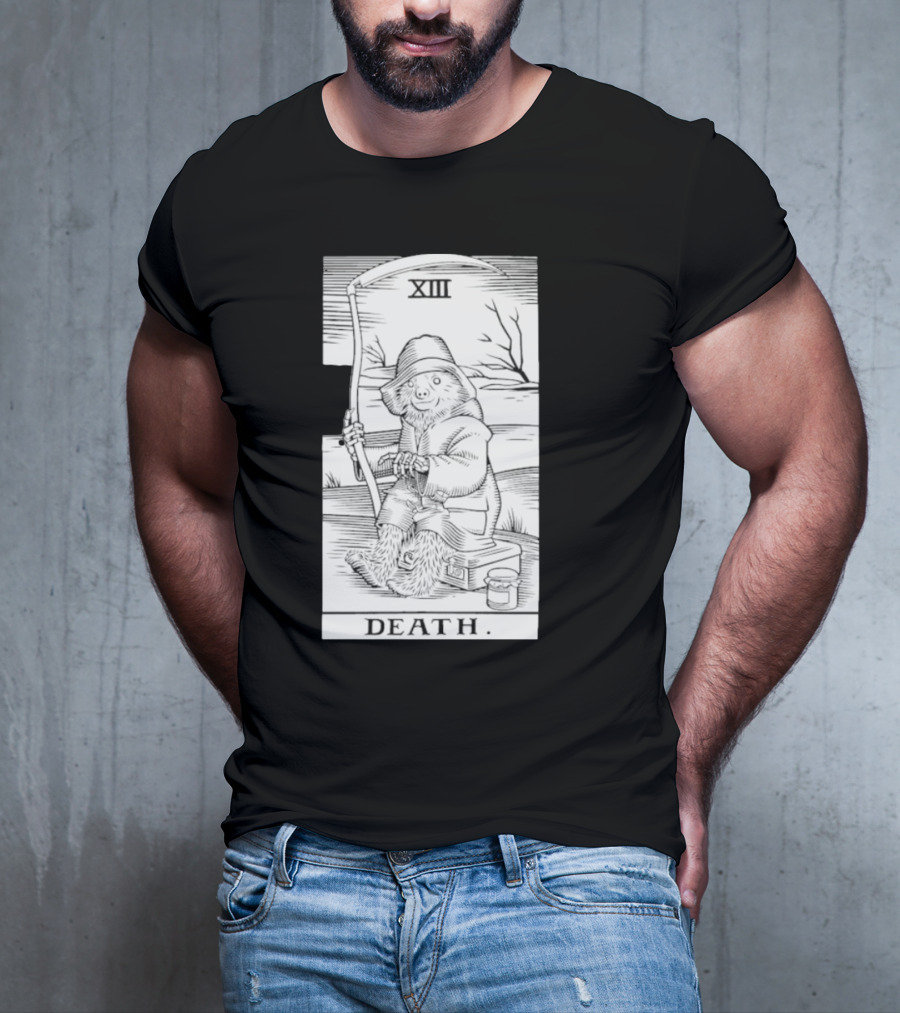 Bear XIII Death Tarot Card Sitting With Scythe T-Shirt