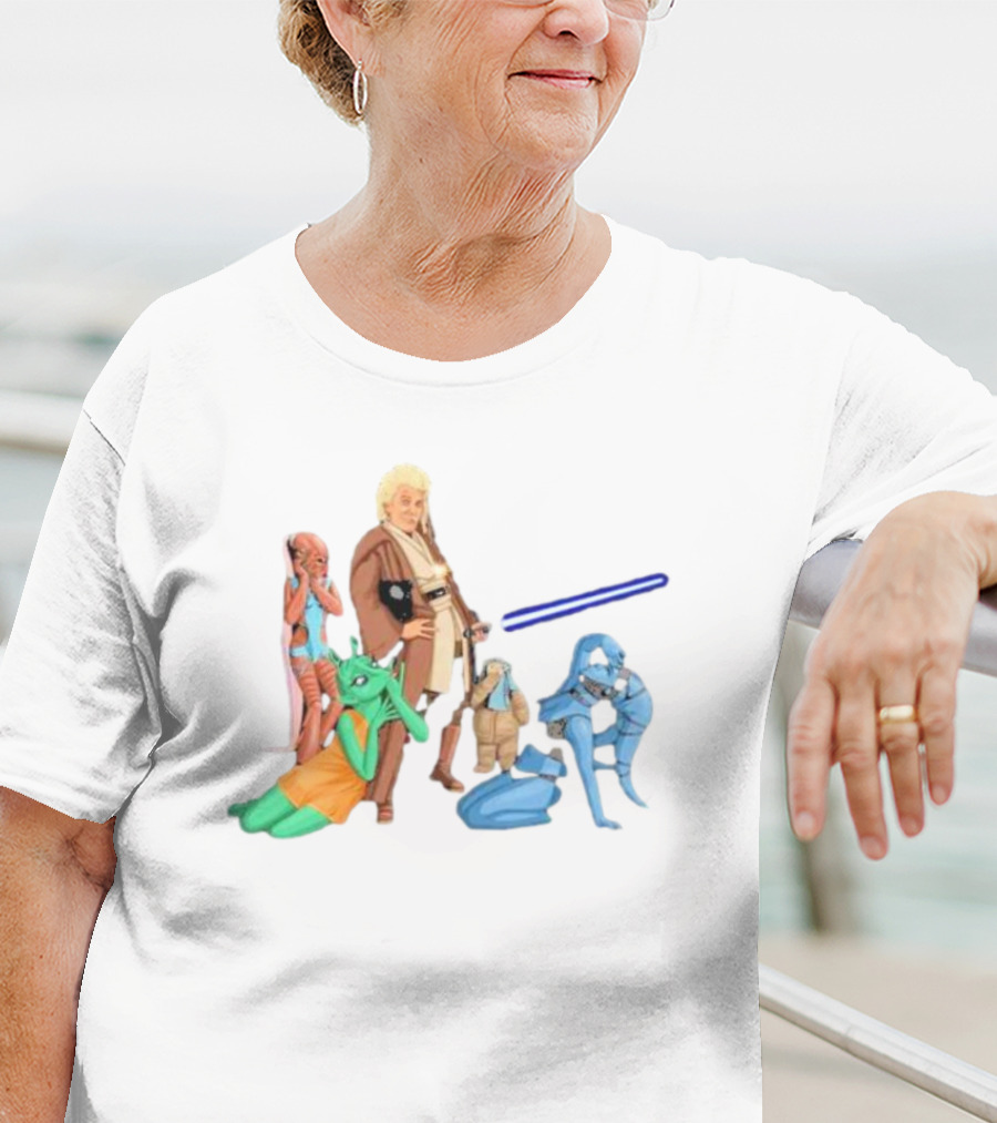 Jedi Flashheart Lightsaber Adventure With Alien Companions T-Shirt