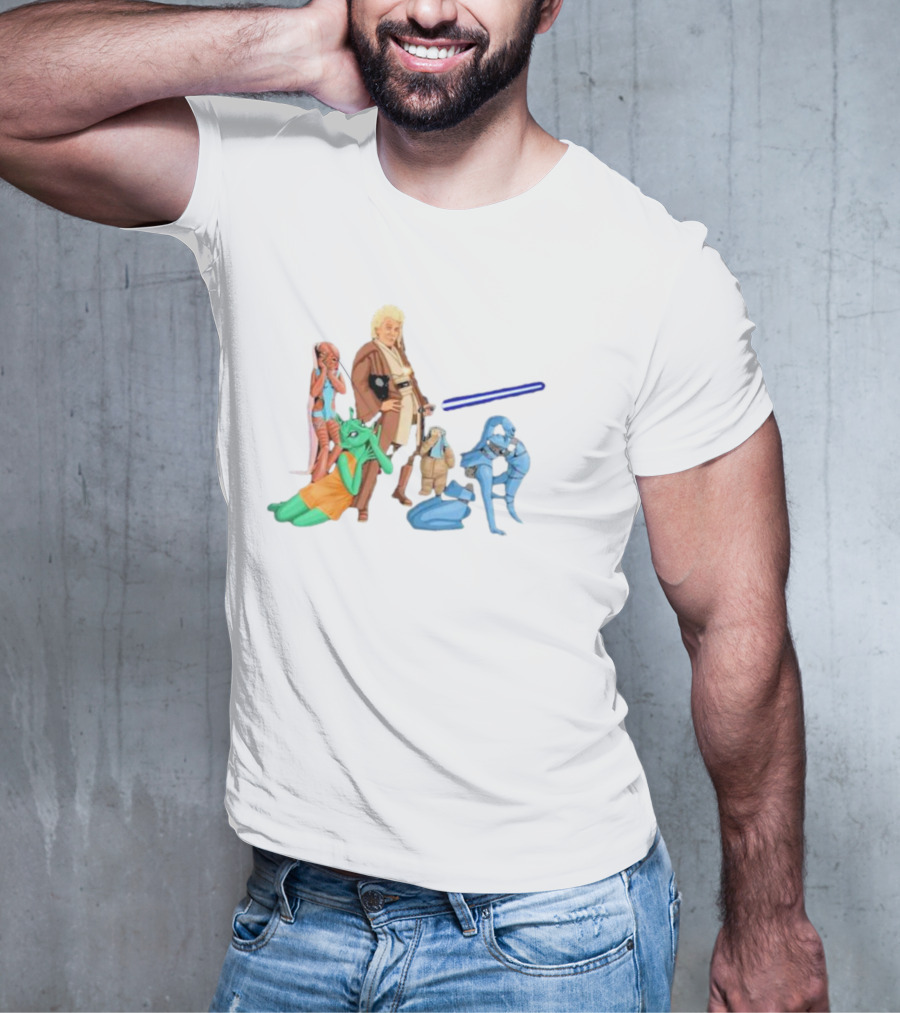Jedi Flashheart Lightsaber Adventure With Alien Companions T-Shirt