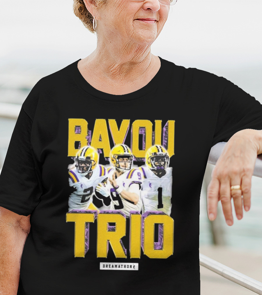 Bayou Trio Dreamathon Justin Jefferson Joe Burrow Ja'Marr Chase T-Shirt