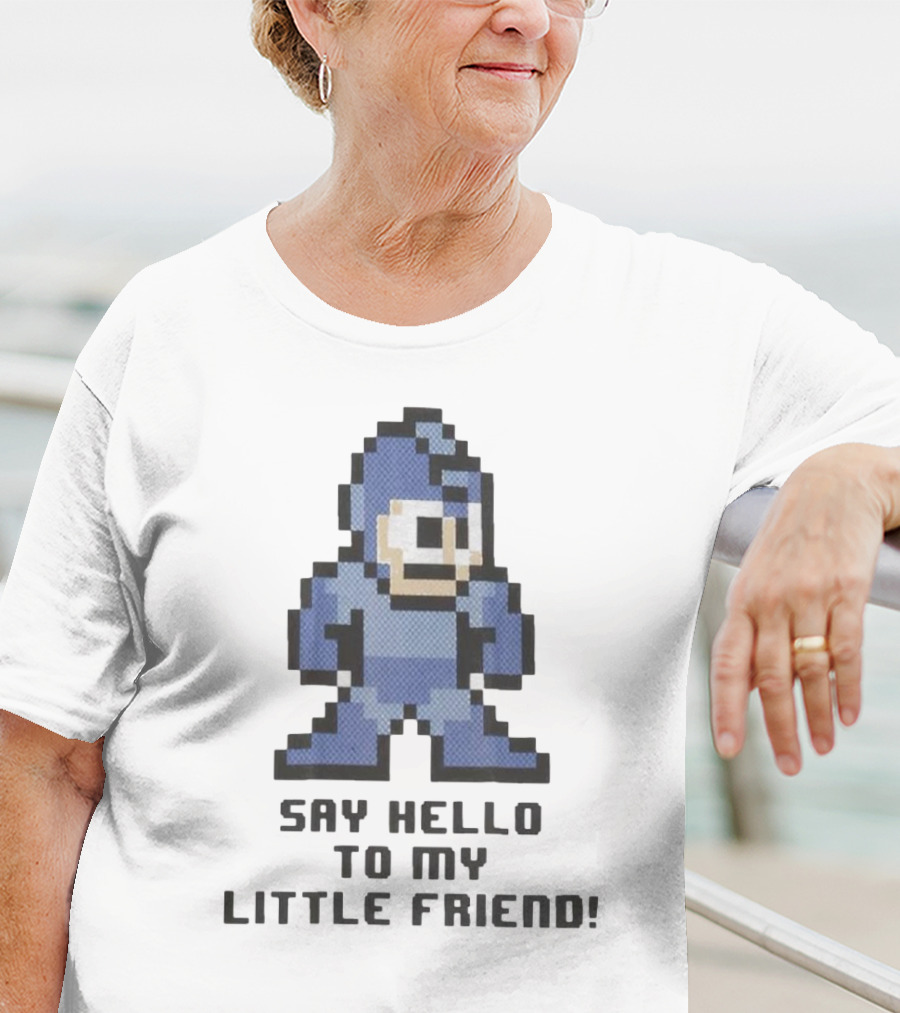 Say Hello To My Little Friend Pixel Art Classic Game Style Character T-Shirt