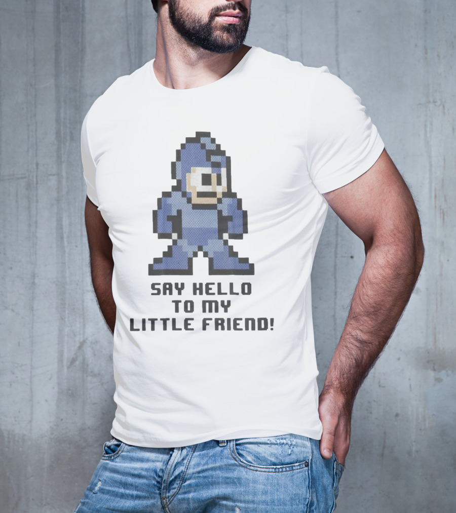 Say Hello To My Little Friend Pixel Art Classic Game Style Character T-Shirt