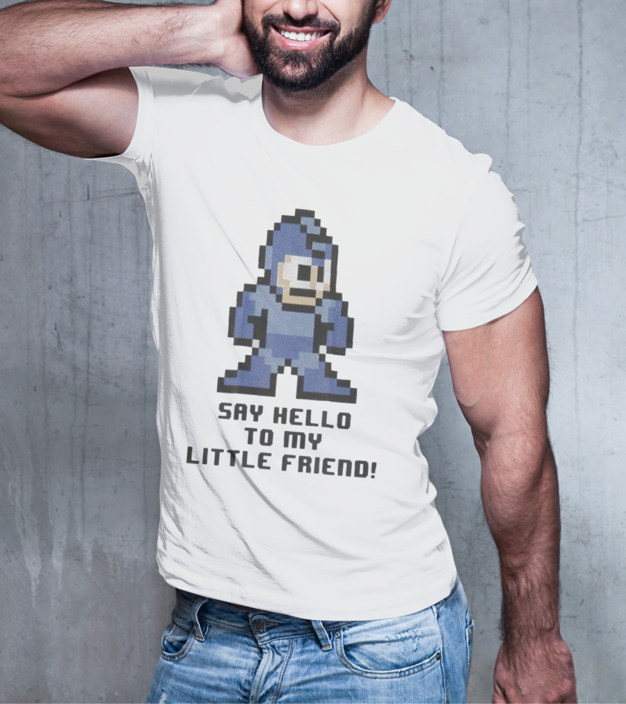 Say Hello To My Little Friend Pixel Art Classic Game Style Character T-Shirt