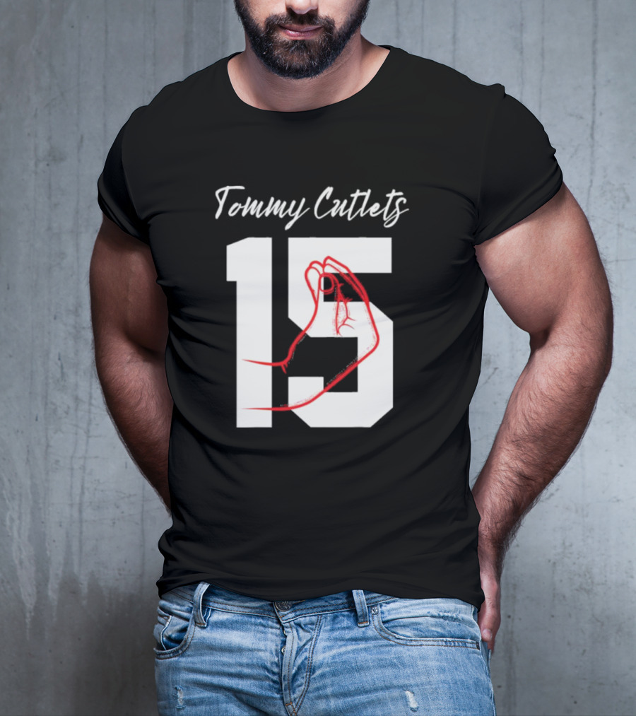 Tommy Cutlets 15 Italian Hand Gesture Football Quarterback Ny T-Shirt