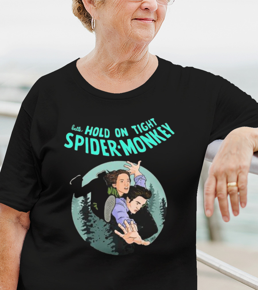 Better Hold On Tight Spider Monkey Twilight Forest Scene T-Shirt