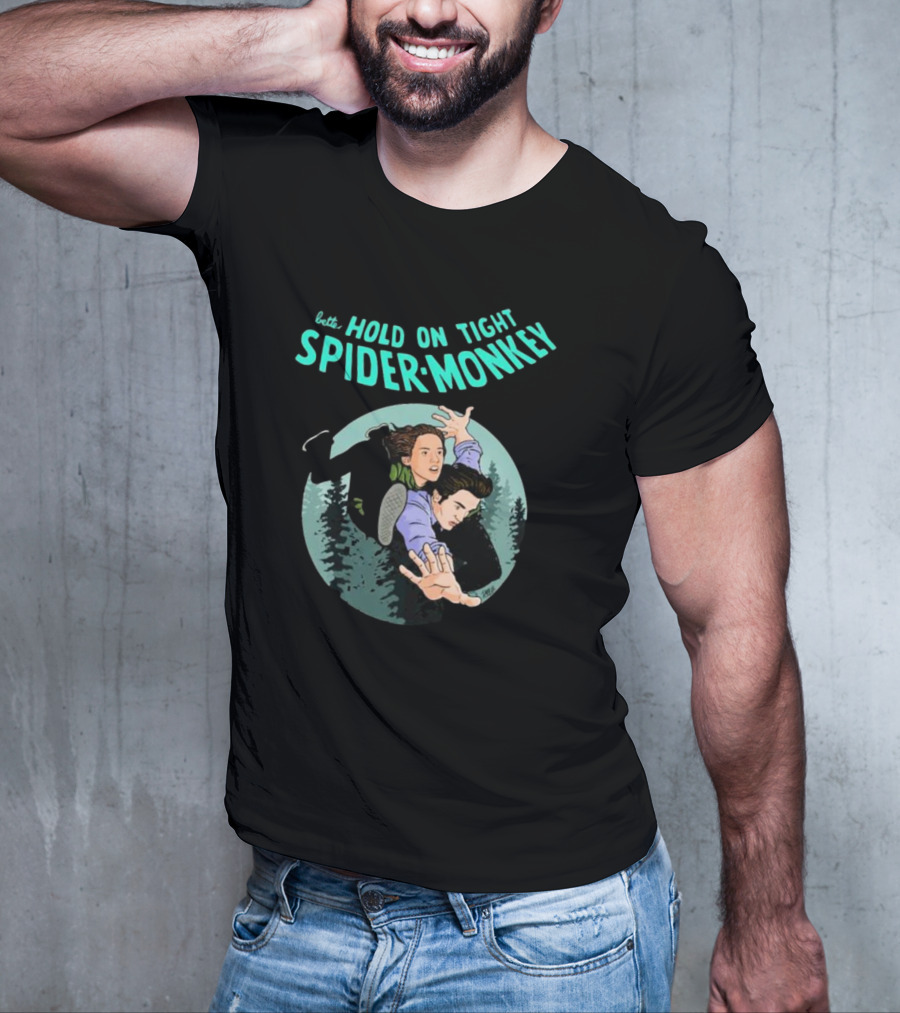 Better Hold On Tight Spider Monkey Twilight Forest Scene T-Shirt