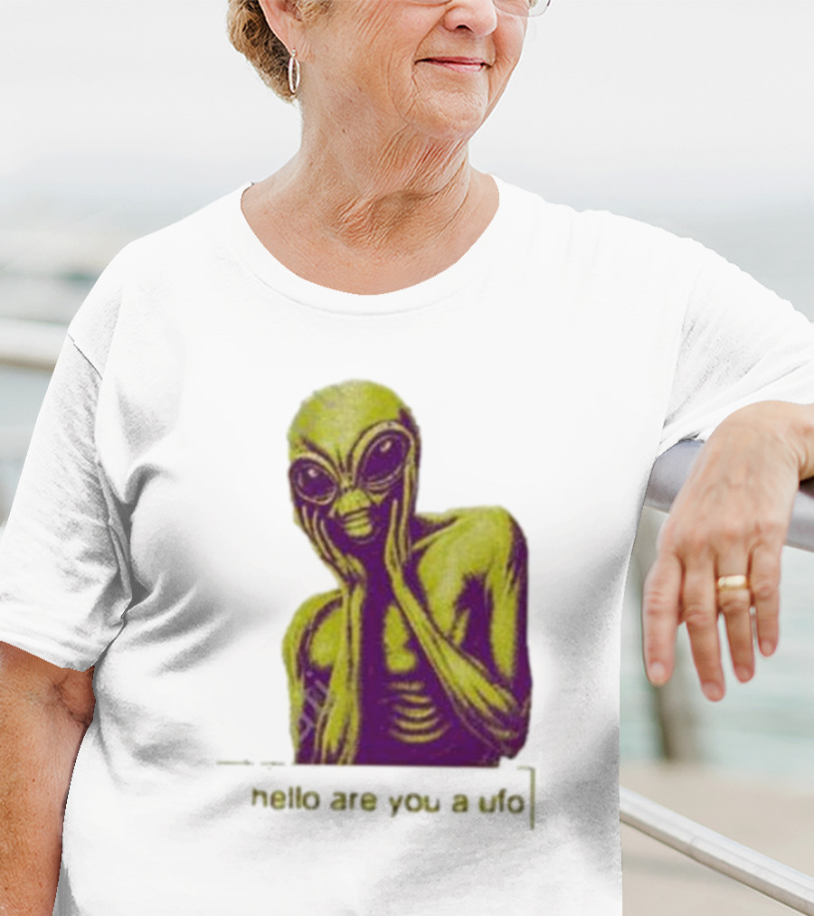Dogecore Alien Hello Are You A UFO T-Shirt