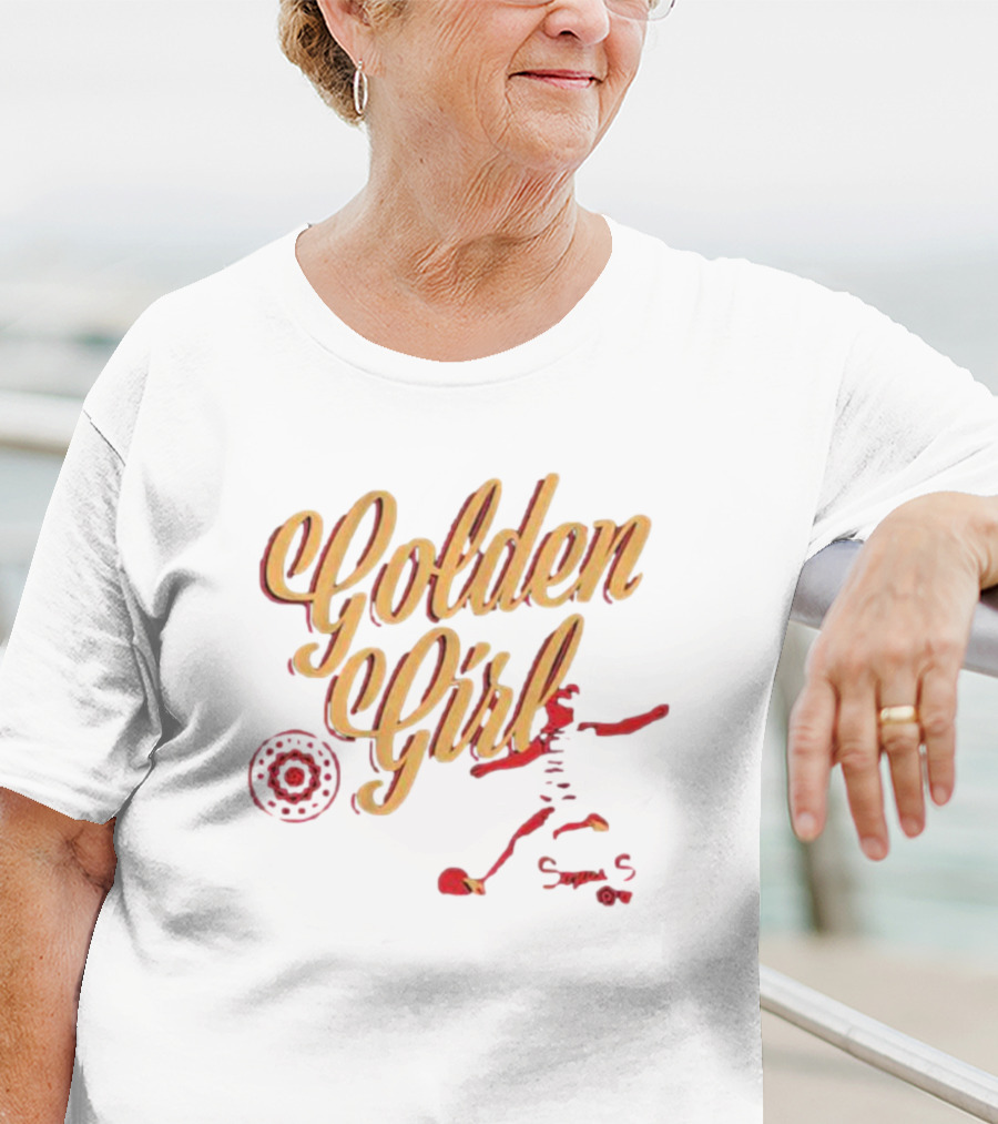 Portland Thorns Sophia Smith Golden Girl Soccer Motif T-Shirt