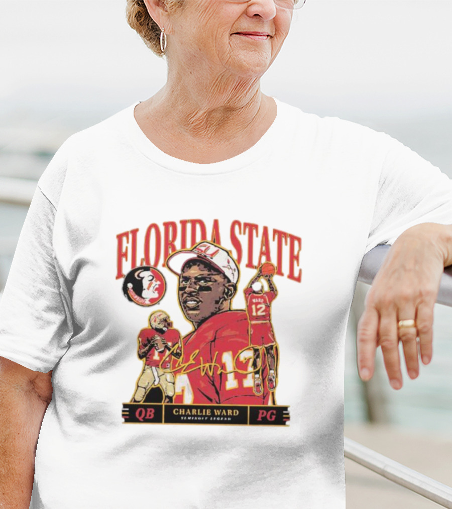 Florida State Charlie Ward Seminole Legend QB PG T-Shirt