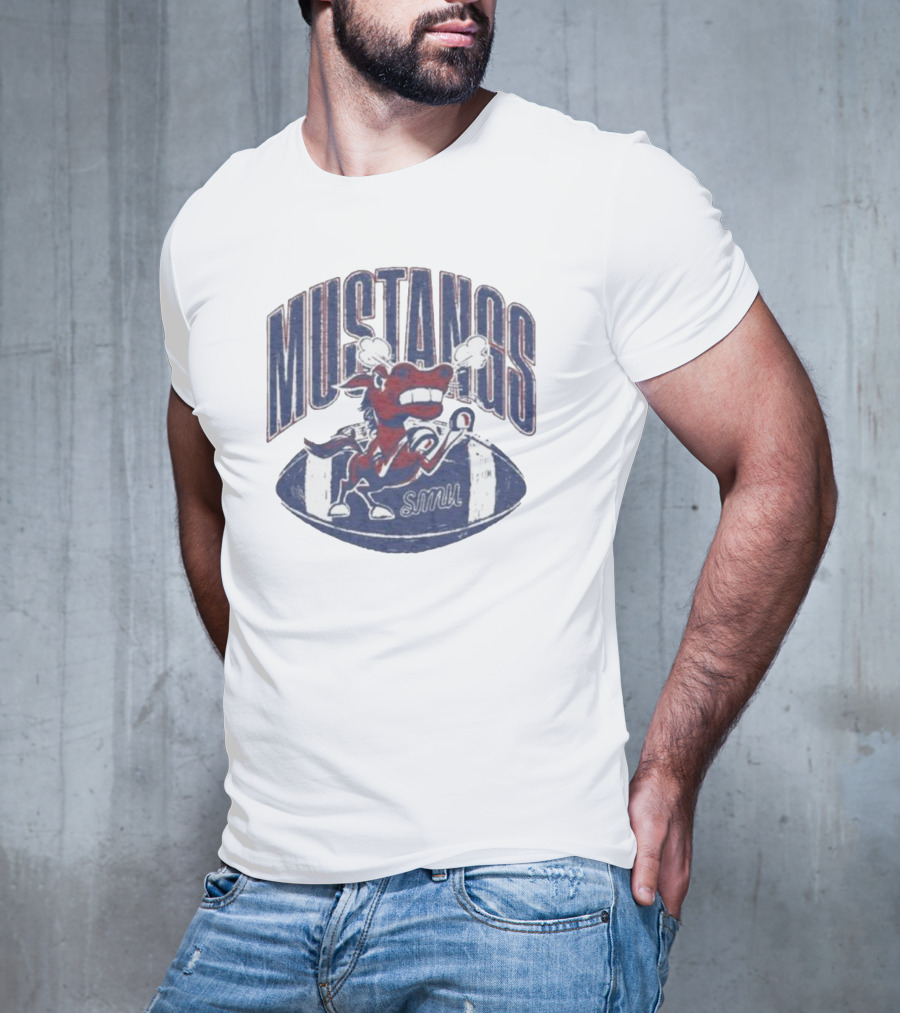 SMU Mustangs Football Angry Mustang T-Shirt