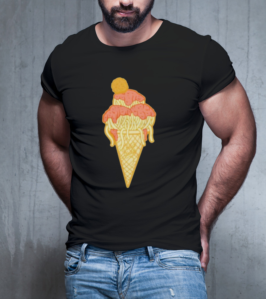Spag Heddy Pasta Cone Spaghetti Ice Cream Mashup T-Shirt