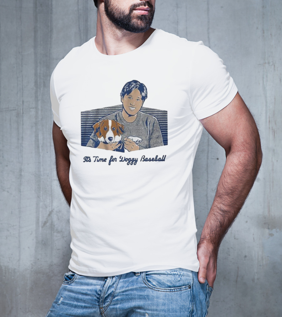 Shohei Ohtani It's Time For Doggy Baseball Quality Charm T-Shirt