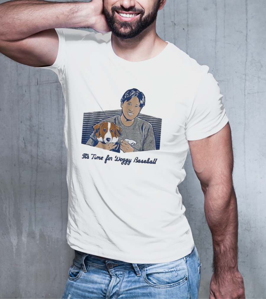 Shohei Ohtani It's Time For Doggy Baseball Quality Charm T-Shirt