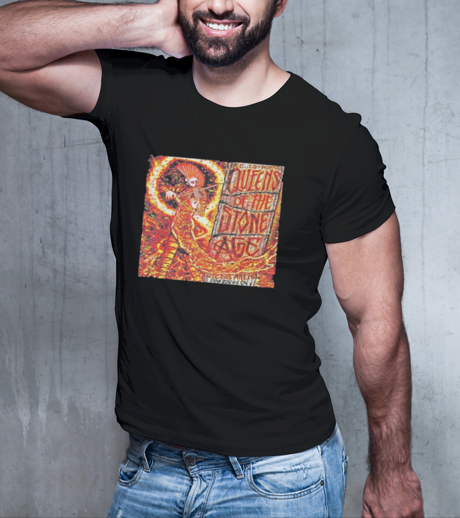 December 15th Queens Of The Stone Ages Viejas Arena San Diego Fire Violinist Performance T-Shirt