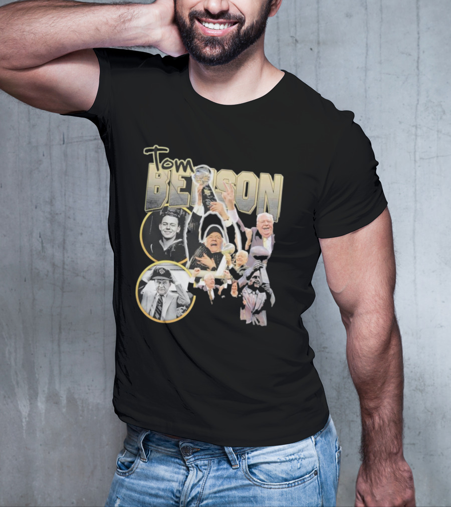 Tom Benson Legacy Celebration With Iconic Trophy Moments T-Shirt