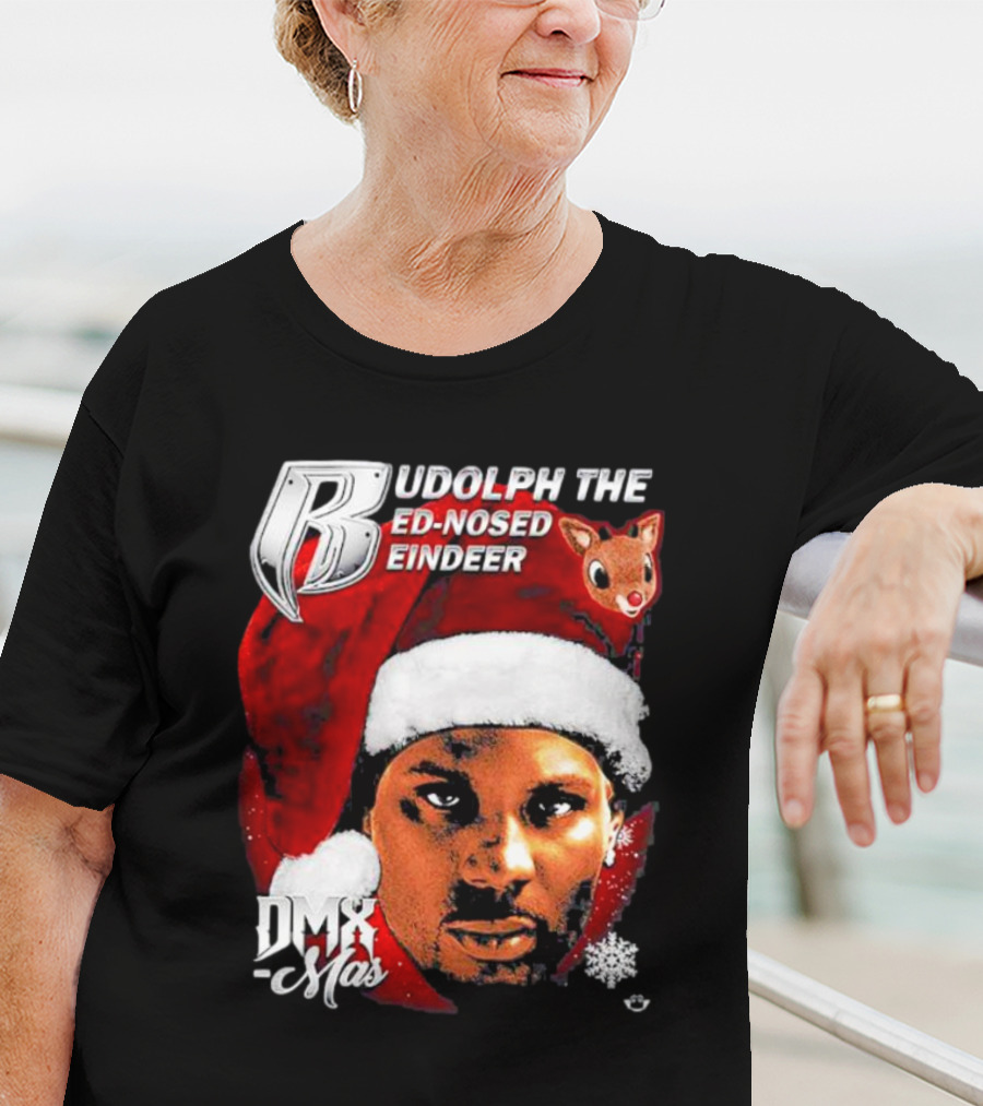 Rudolph The Red-nosed Reindeer DMX-Mas Santa Hat Christmas T-Shirt