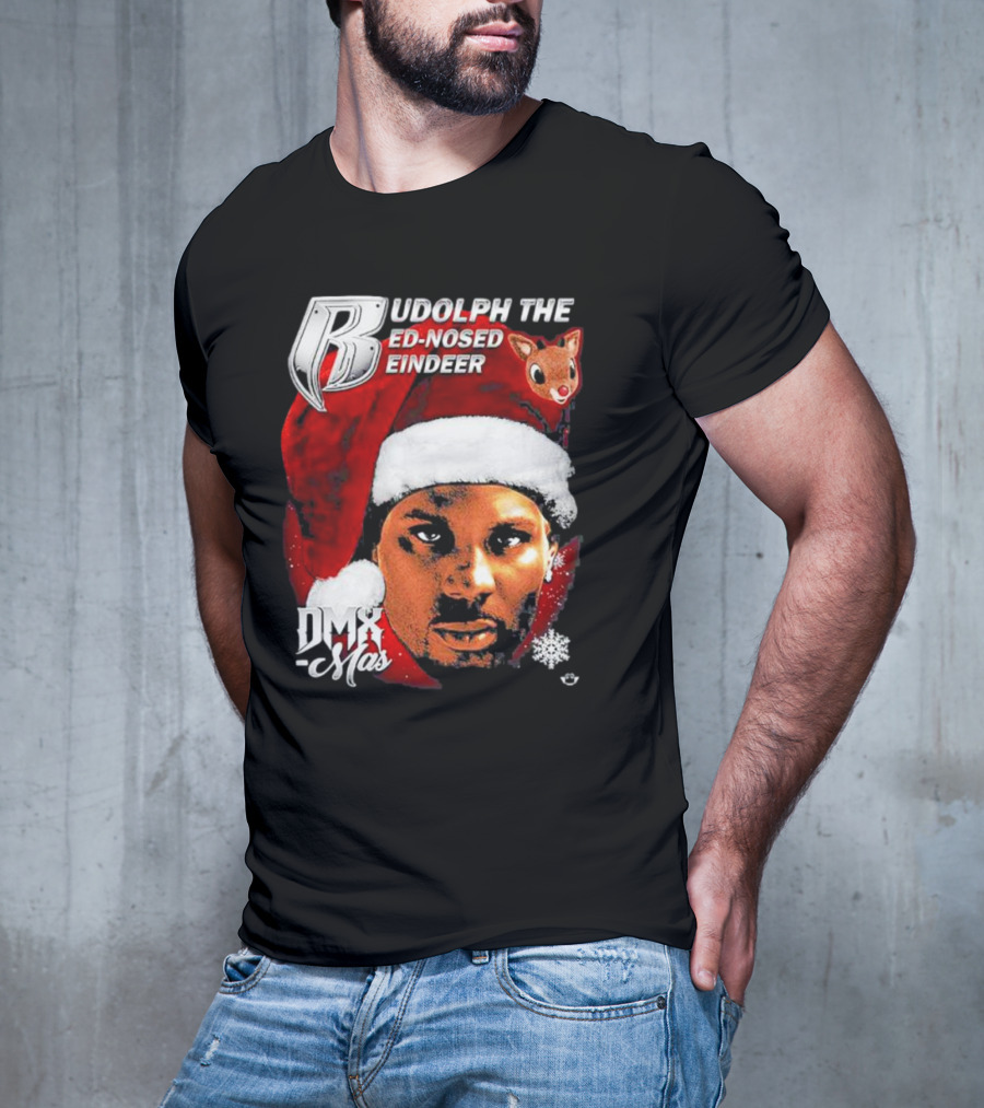 Rudolph The Red-nosed Reindeer DMX-Mas Santa Hat Christmas T-Shirt
