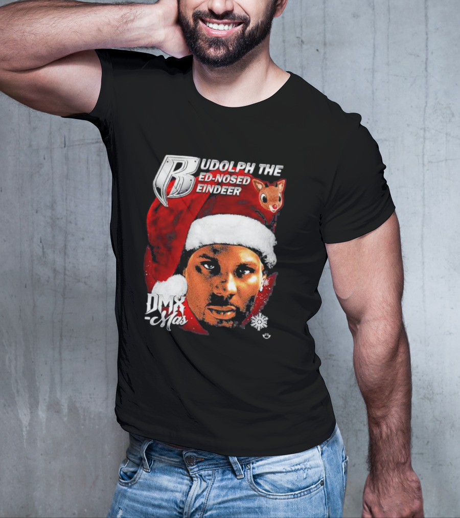Rudolph The Red-nosed Reindeer DMX-Mas Santa Hat Christmas T-Shirt