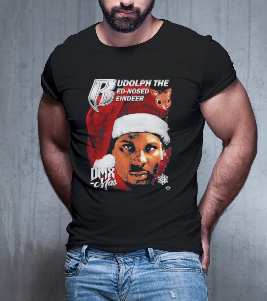 Rudolph The Red-nosed Reindeer DMX-Mas Santa Hat Christmas T-Shirt