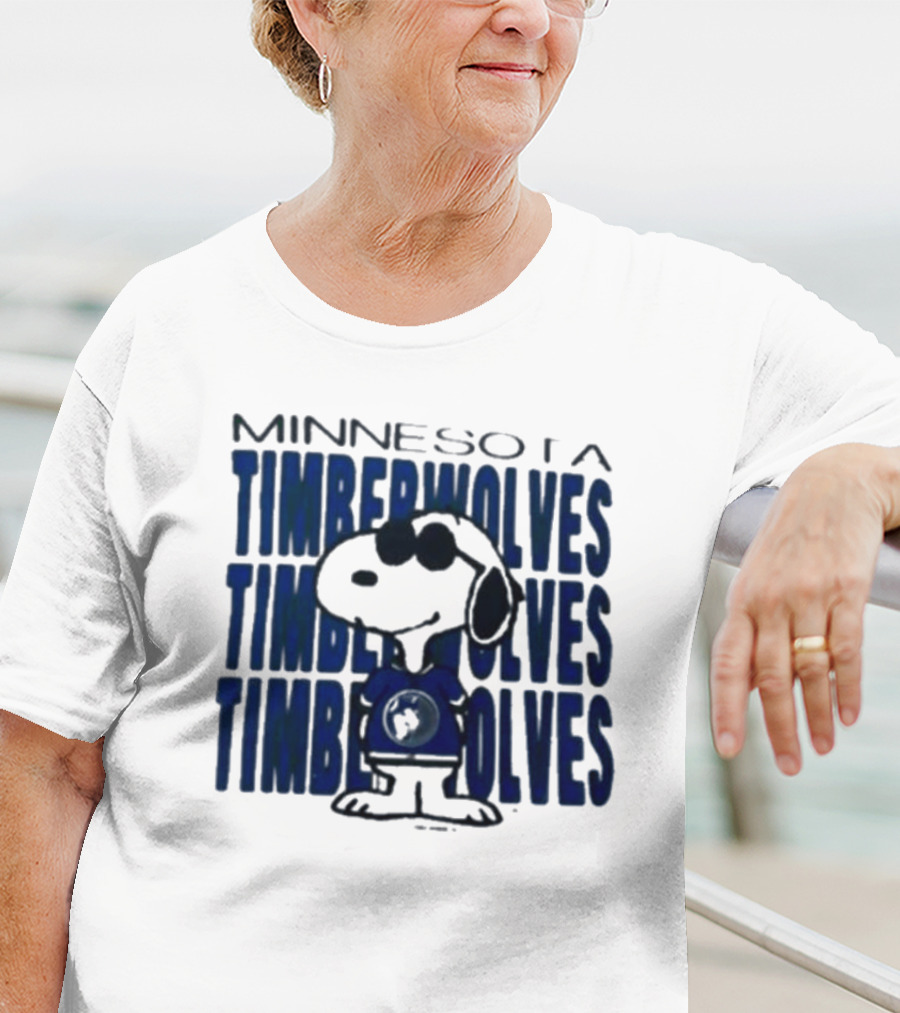 Snoopy Minnesota Timberwolves Shirt Collaboration T-Shirt